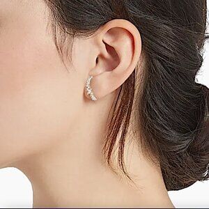 NEW ~ Anthropologie SHASHI Letitia CZ Stud Silver Earrings